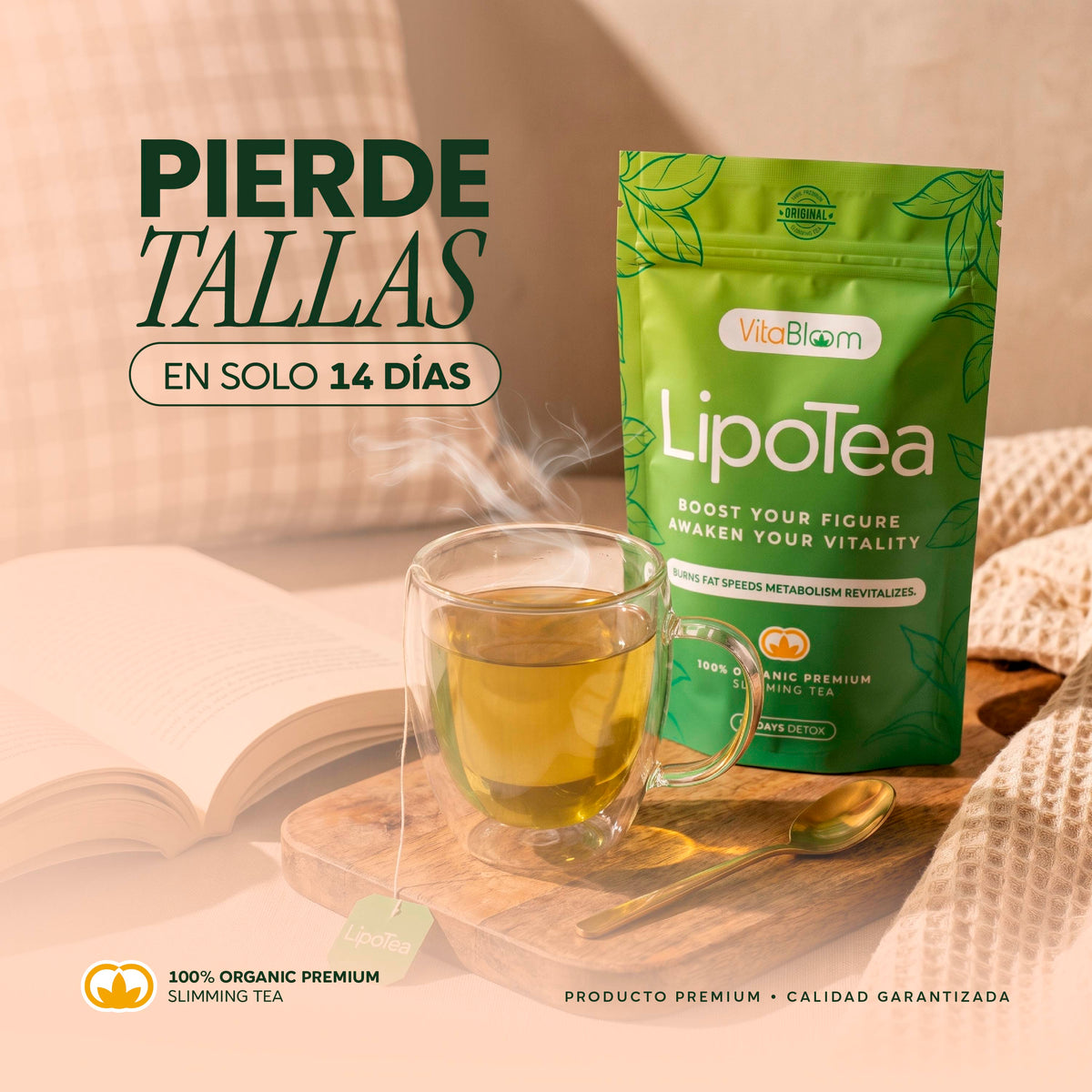 VitaBloom LipoTea ⎸ Detox 14 Dìas Té Adelgazante