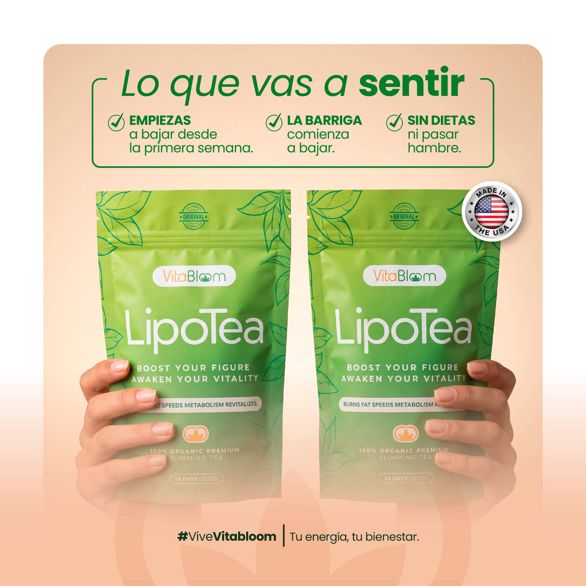VitaBloom LipoTea ⎸ Detox 14 Dìas Té Adelgazante