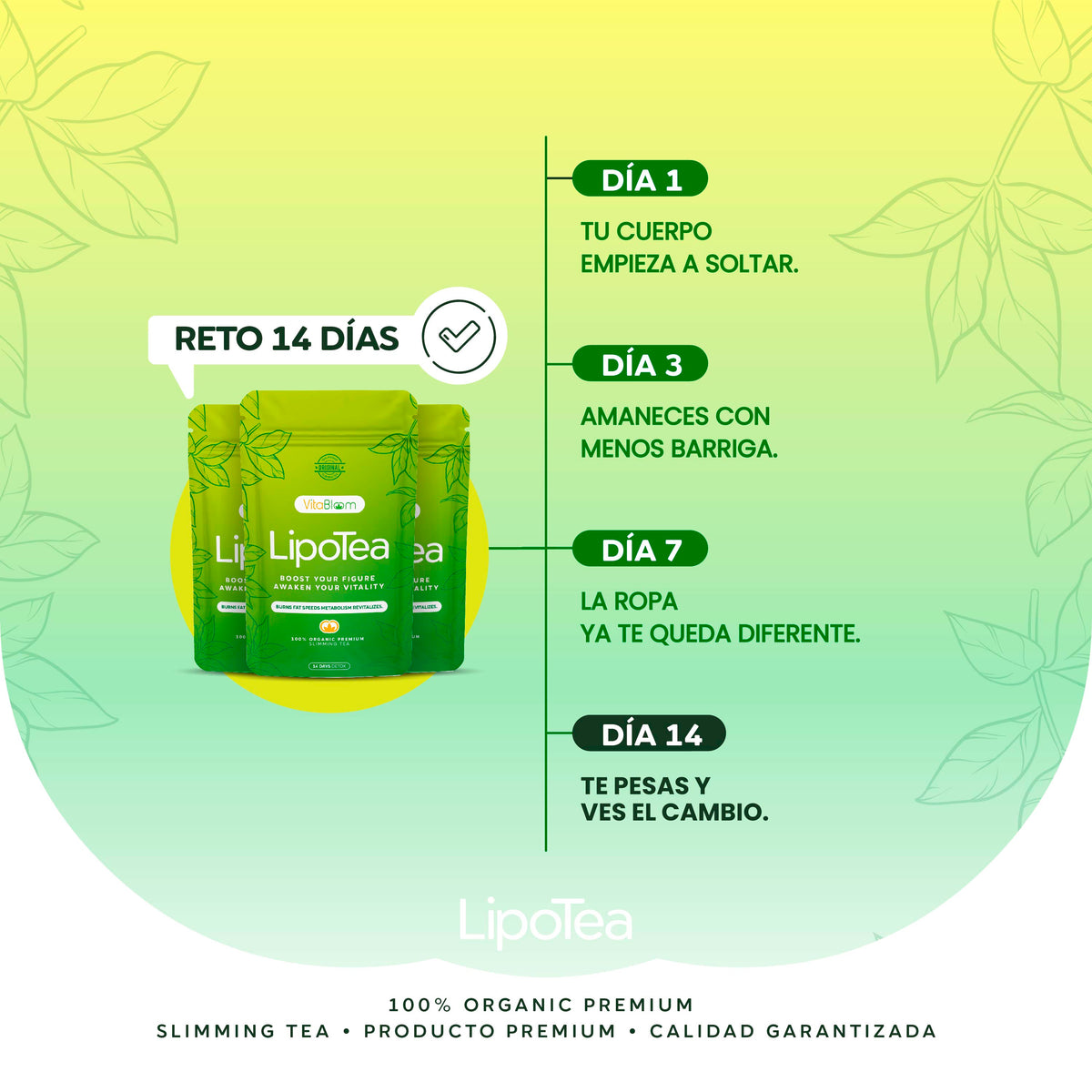 VitaBloom LipoTea ⎸ Detox 14 Dìas Té Adelgazante
