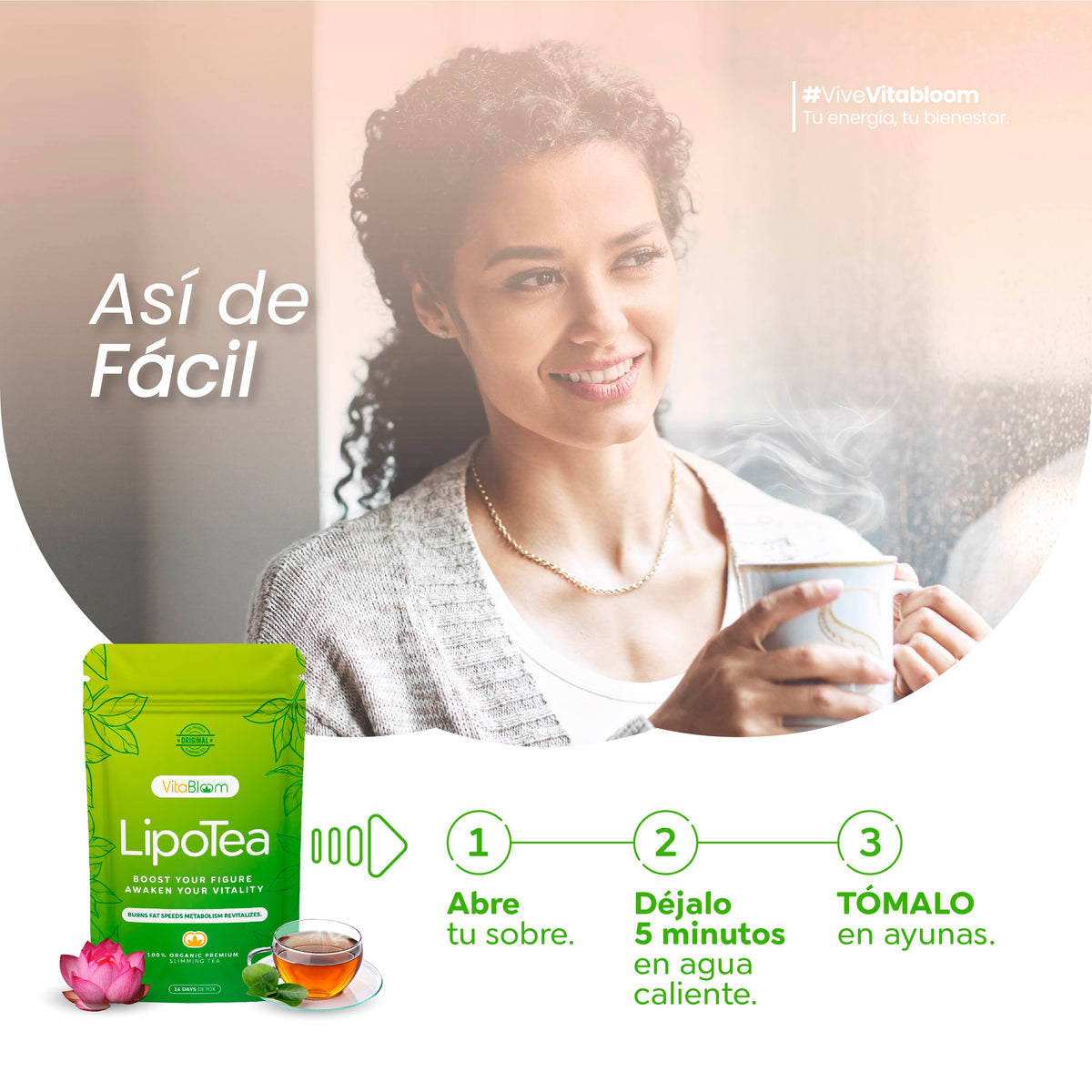 VitaBloom LipoTea ⎸ Detox 14 Dìas Té Adelgazante