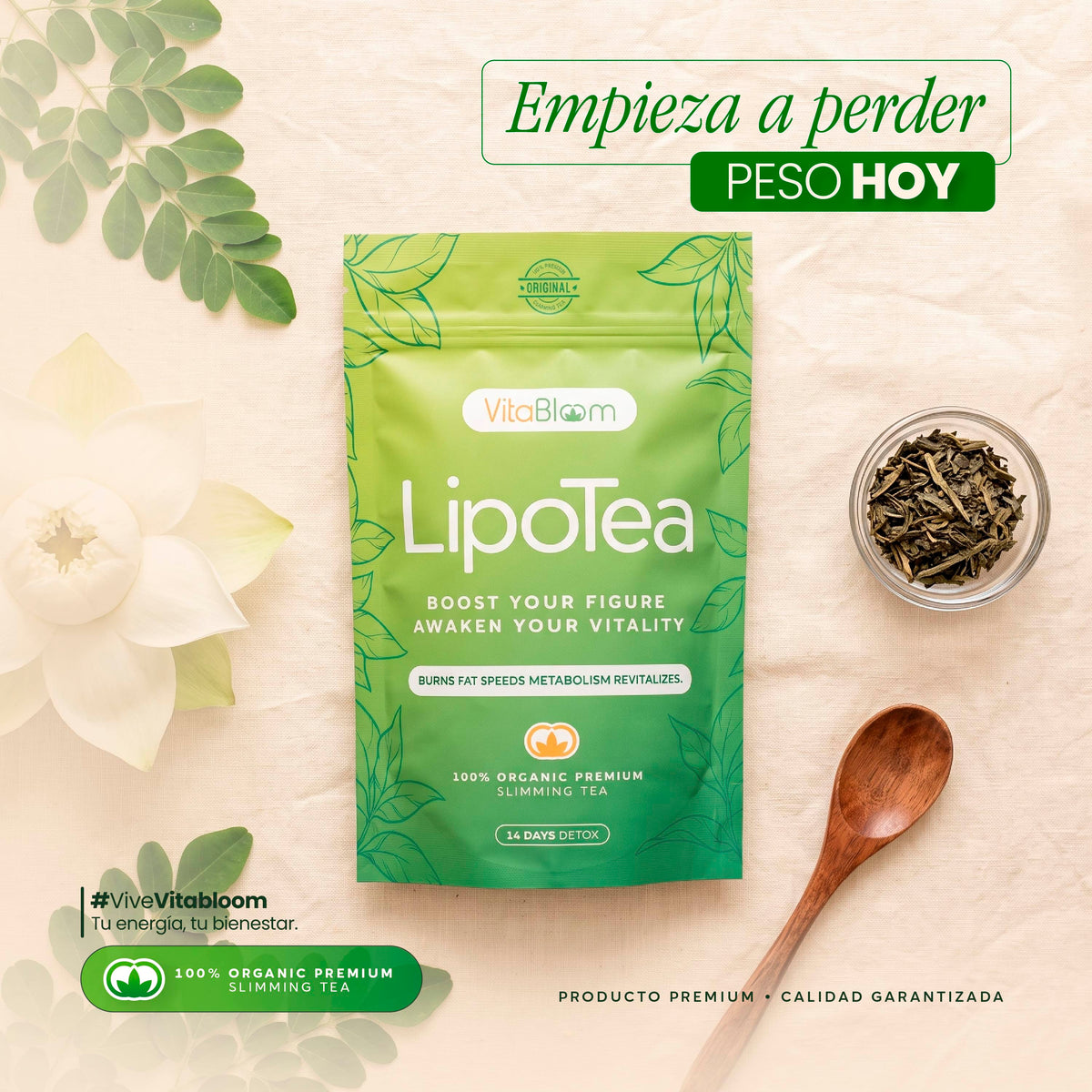 VitaBloom LipoTea ⎸ Detox 14 Dìas Té Adelgazante
